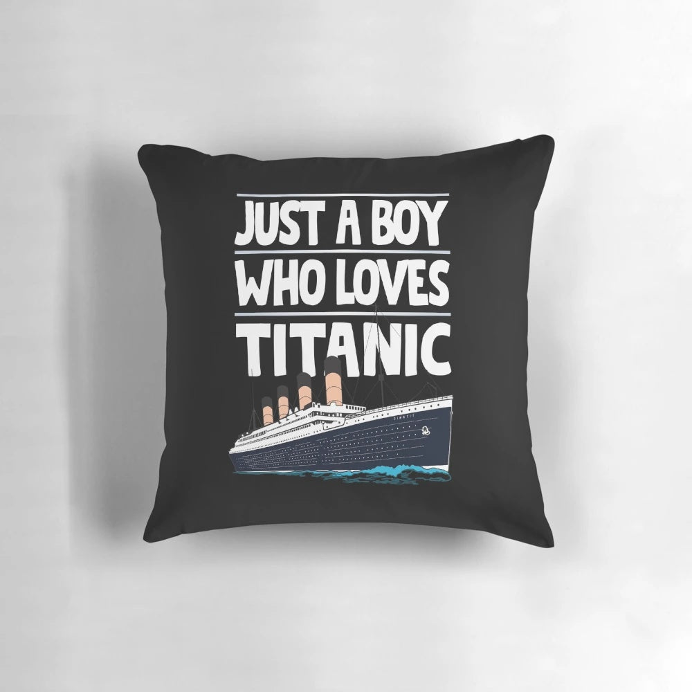 Vintage Titanic Ship Model Pillow for Boys