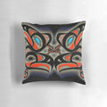 Tlingit formline design pillow featuring a majestic eagle, representing the rich cultural heritage of Alaska's indigenous people.