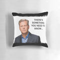 To Catch a Predator" themed decorative pillow with the quote "There's Something You Need to Know
