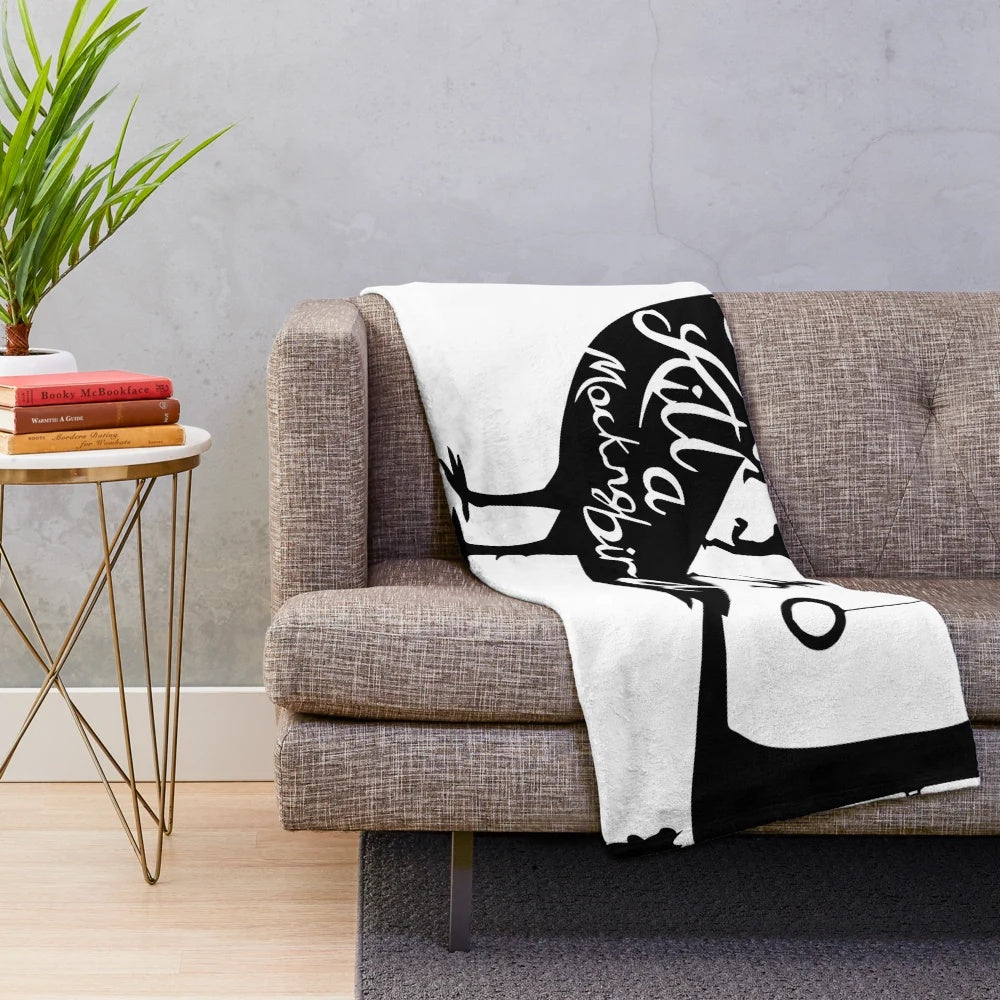 Cozy plush blanket featuring the iconic "To Kill a Mockingbird" design
