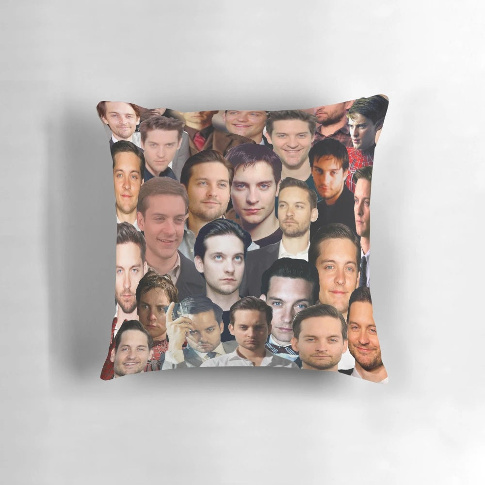 Tobey Maguire Spider-Man Photo Collage Pillow
