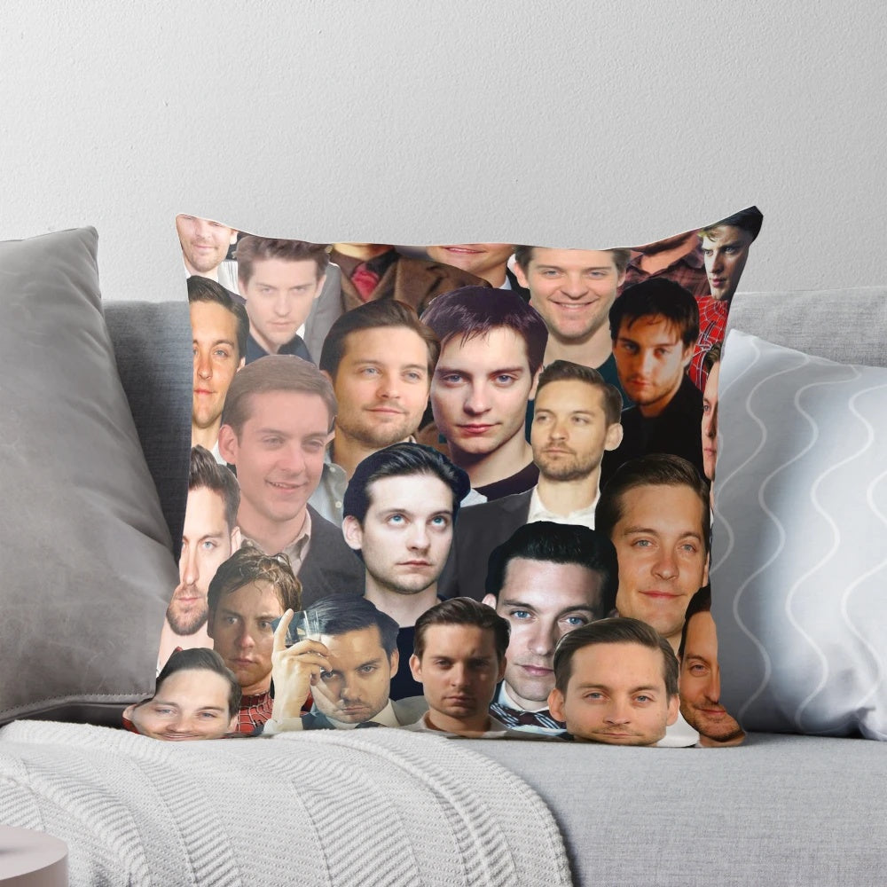 Tobey Maguire Spider-Man Photo Collage Pillow