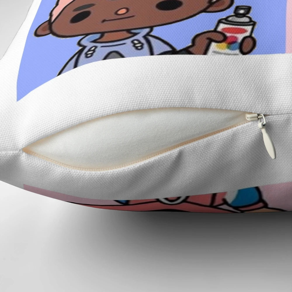 Toca Boca plush pillow with a playful, colorful design for kids