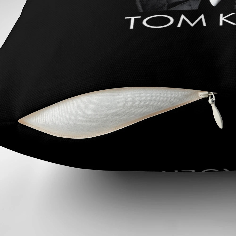 Tokio Hotel inspired black and white pillow featuring the Kaulitz twins