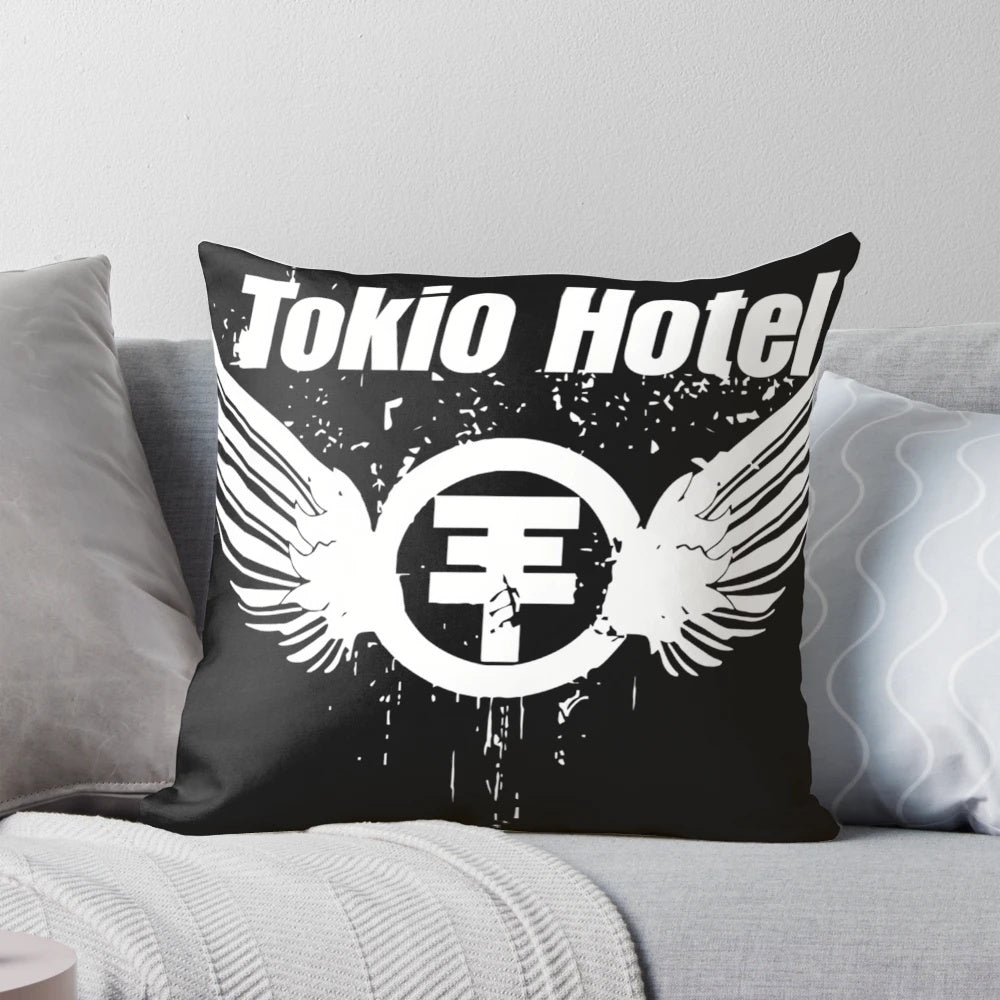 Tokio Hotel logo printed on a cozy, high-quality pillow