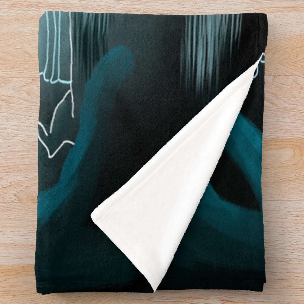 Plush blanket featuring Tolkien's iconic "Speak, friend, and enter" phrase