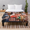 Tom Felton photo collage design on a soft, plush blanket