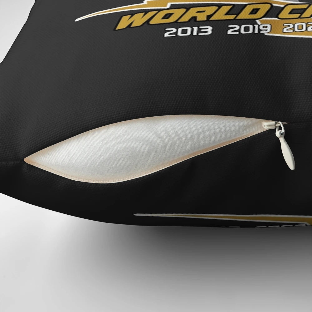Pillow featuring image of Tom Harris, the 2024 Brisca World Champion