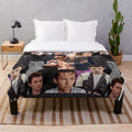 Plush blanket featuring a collage of photos of actor Tom Holland