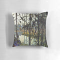 Tom Thomson's 'Northern River' Oil Painting Reproduced on a Decorative Pillow