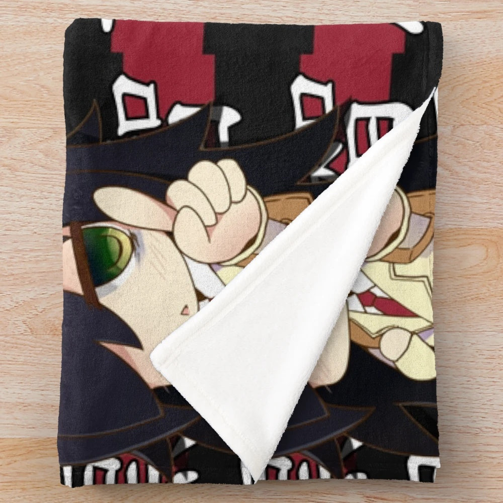 Tomoko Kuroki inspired anime plush blanket featuring the Watamote character