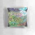 Toontown Pillow featuring the iconic map and characters of the beloved online game