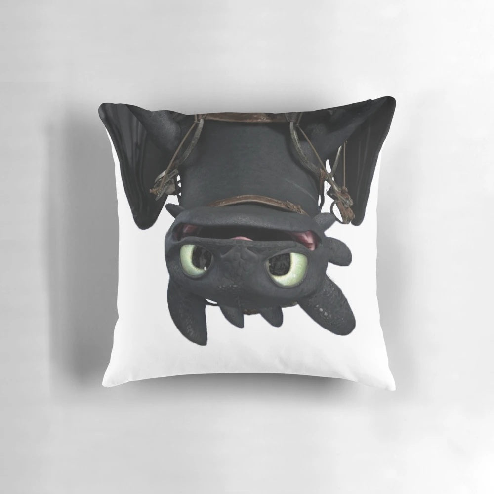 Toothless Night Fury dragon-inspired plush pillow