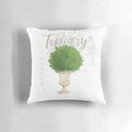 Topiary #2 Pillow featuring a botanical design with birds, perfect for a French country-inspired garden