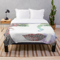 Tori Amos plush blanket featuring lyrics from "Cornflake Girl