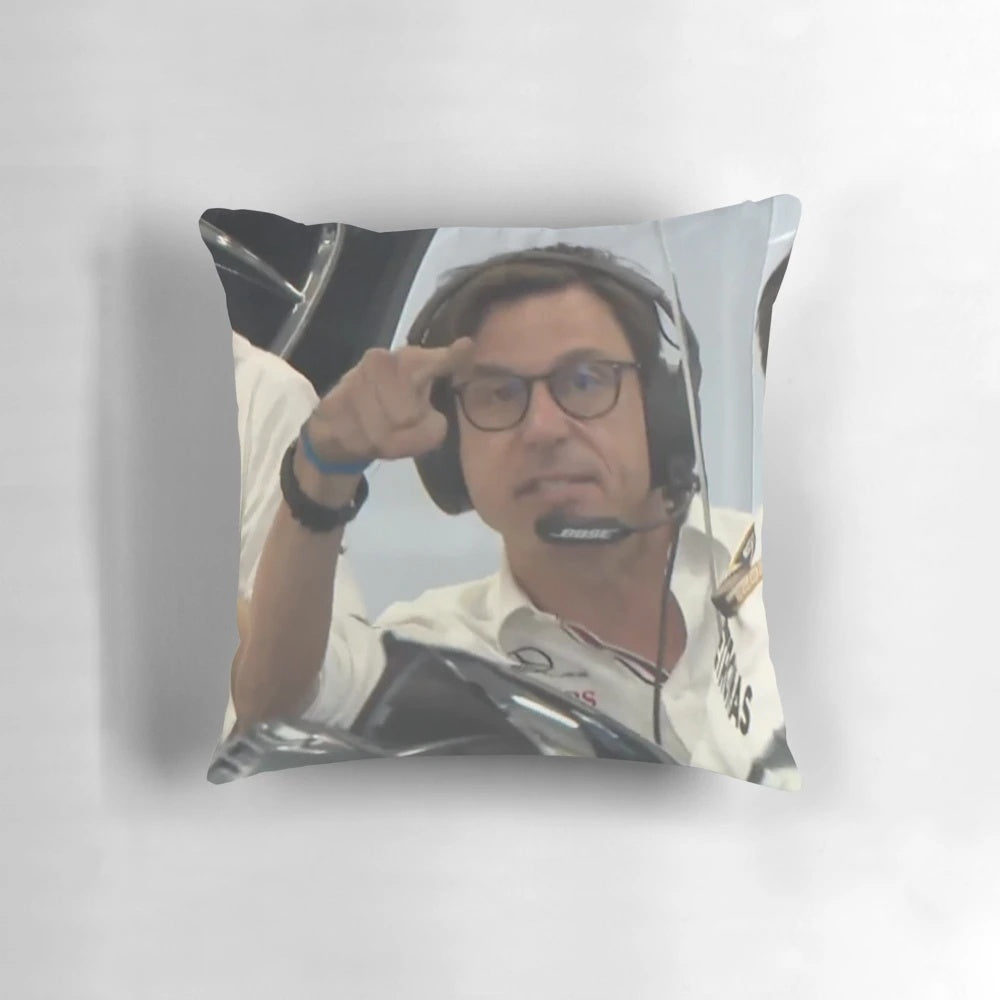 Toto Wolff Pillow with Formula 1 Motorsport Design