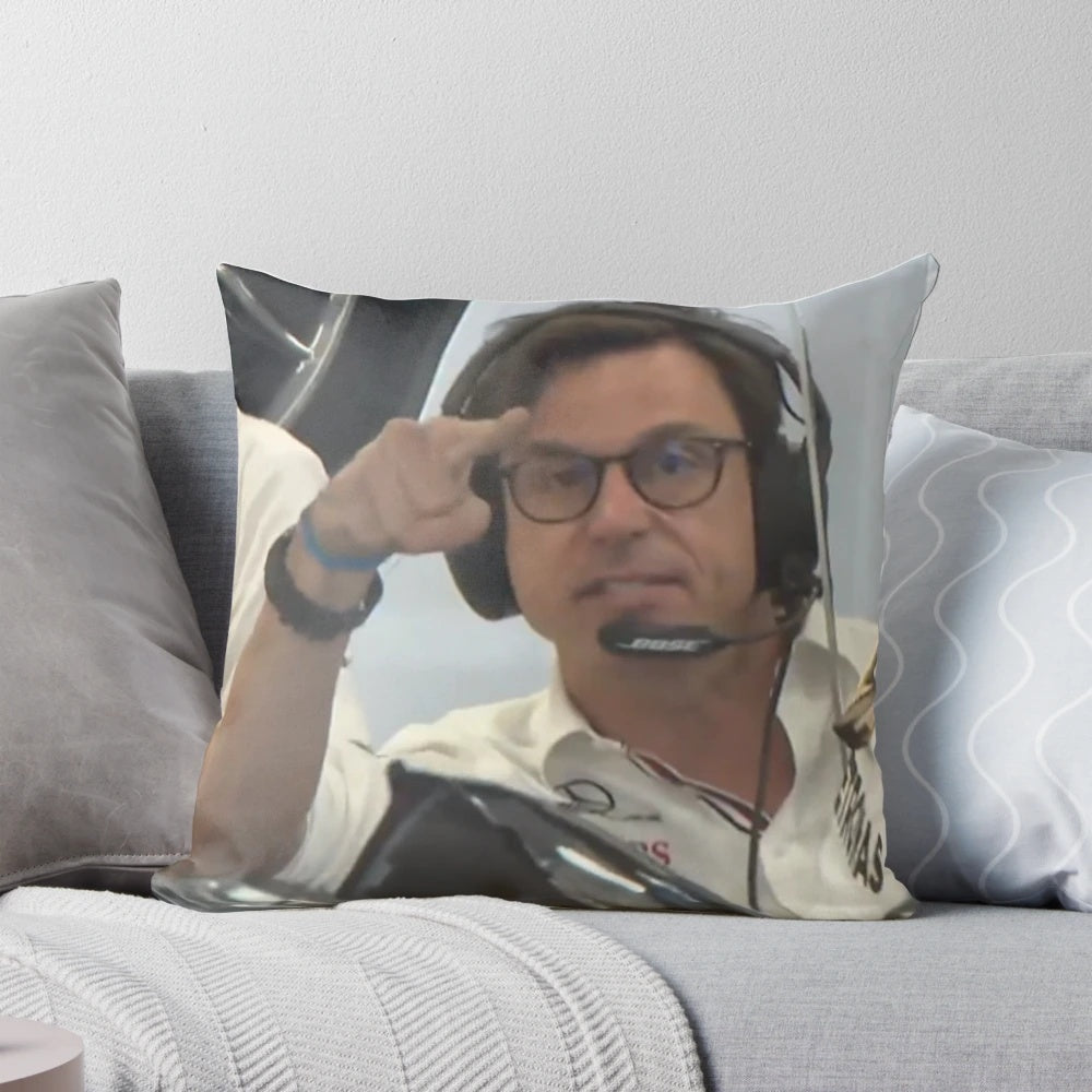 Toto Wolff Pillow with Formula 1 Motorsport Design