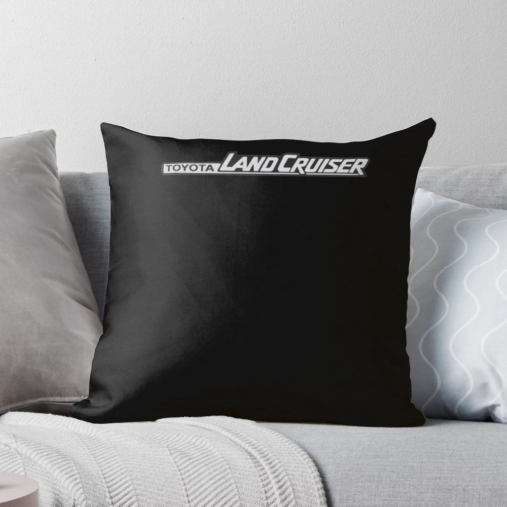 Toyota Landcruiser logo printed on a plush, comfortable throw pillow for home decor.