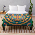 Butterfly Mandala Plush Blanket for Meditation and Relaxation