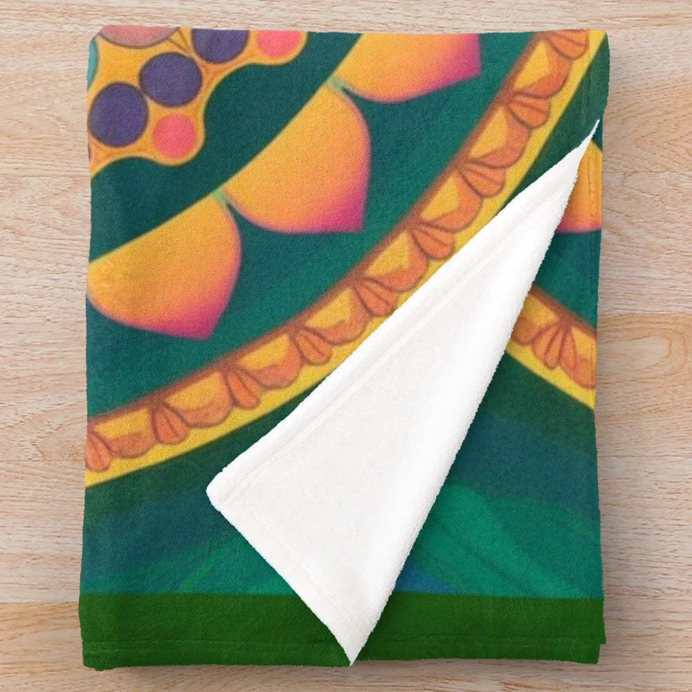 Butterfly Mandala Plush Blanket for Meditation and Relaxation