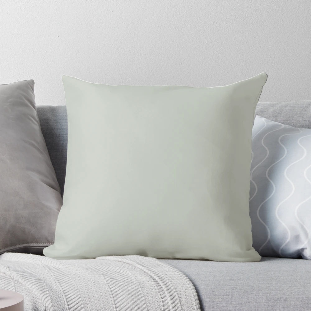 Tranquil Dawn Green Minimalist Accent Pillow for Modern Home Decor