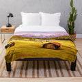 Tranquil plush blanket with nature-inspired design
