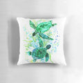 Serene turquoise blue sea turtle pillow for a peaceful, nature-inspired home