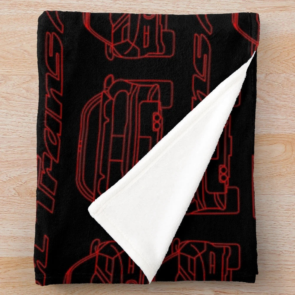 Transam-inspired plush blanket featuring the iconic Firebird design