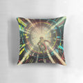 Captivating pillow with a trippy, intergalactic design that takes you on a journey through space and time.