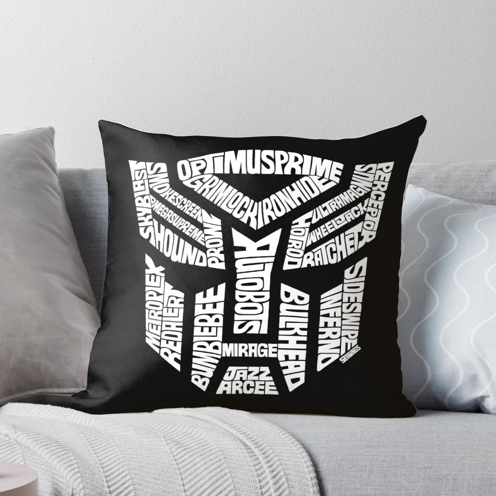 Transformers Autobots Optimus Prime White Decorative Pillow