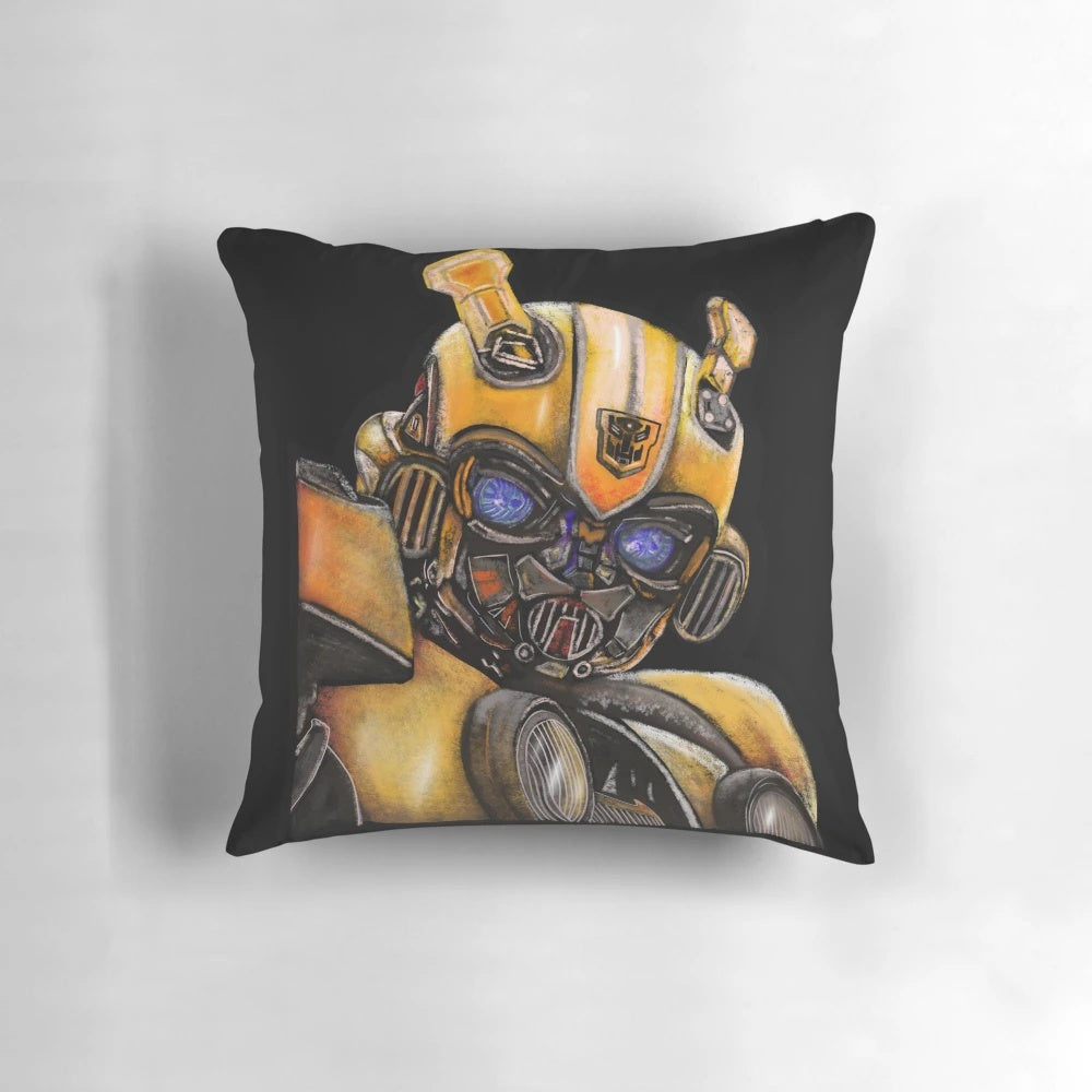 Transformers Bumblebee Inspired Decorative Pillow