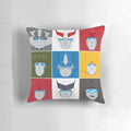 Transformers G1 Autobot Nine Pillow featuring Optimus Prime, Wheeljack, Prowl, and other iconic Autobots