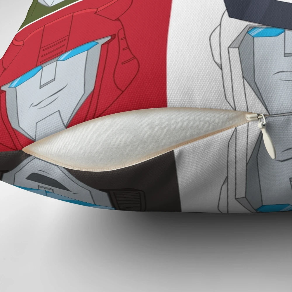 Transformers G1 Autobot Nine Pillow featuring Optimus Prime, Wheeljack, Prowl, and other iconic Autobots