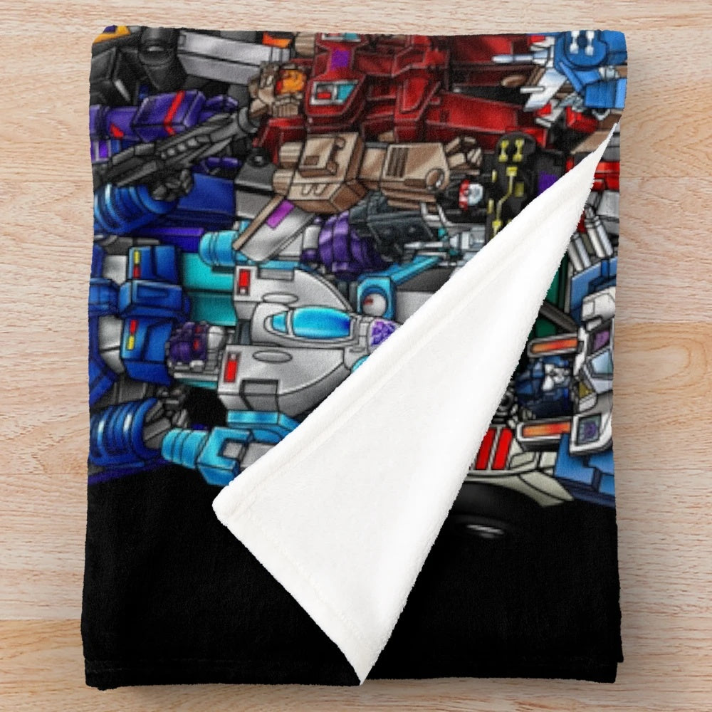 Transformers G1 Decepticons inspired plush blanket