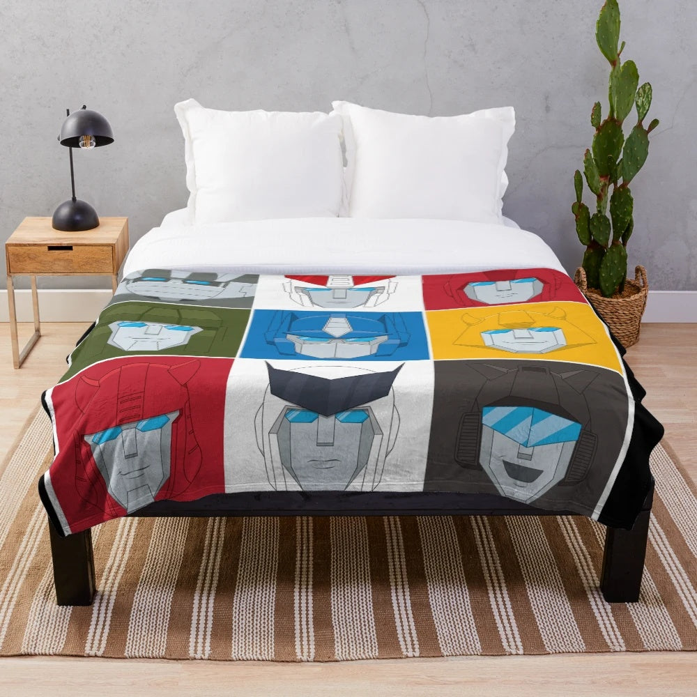 Transformers G1 Autobot-themed plush blanket