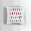 Transformers-themed alphabet pillow with pixel art design