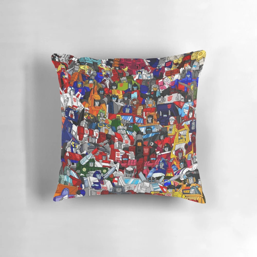 Transformers-inspired Autobots pillow with iconic characters