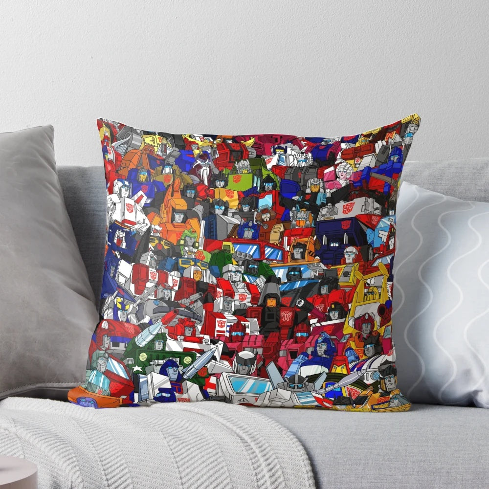 Transformers-inspired Autobots pillow with iconic characters