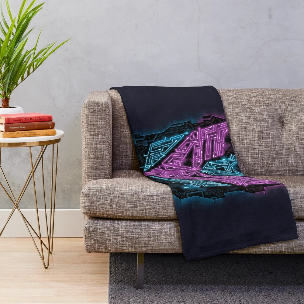 Transformers-inspired decepticon plush blanket