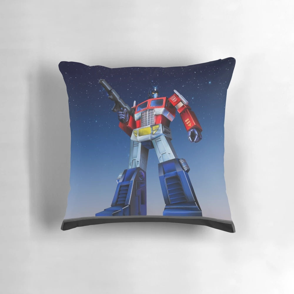 Decorative Optimus Prime-themed pillow from the Transformers franchise
