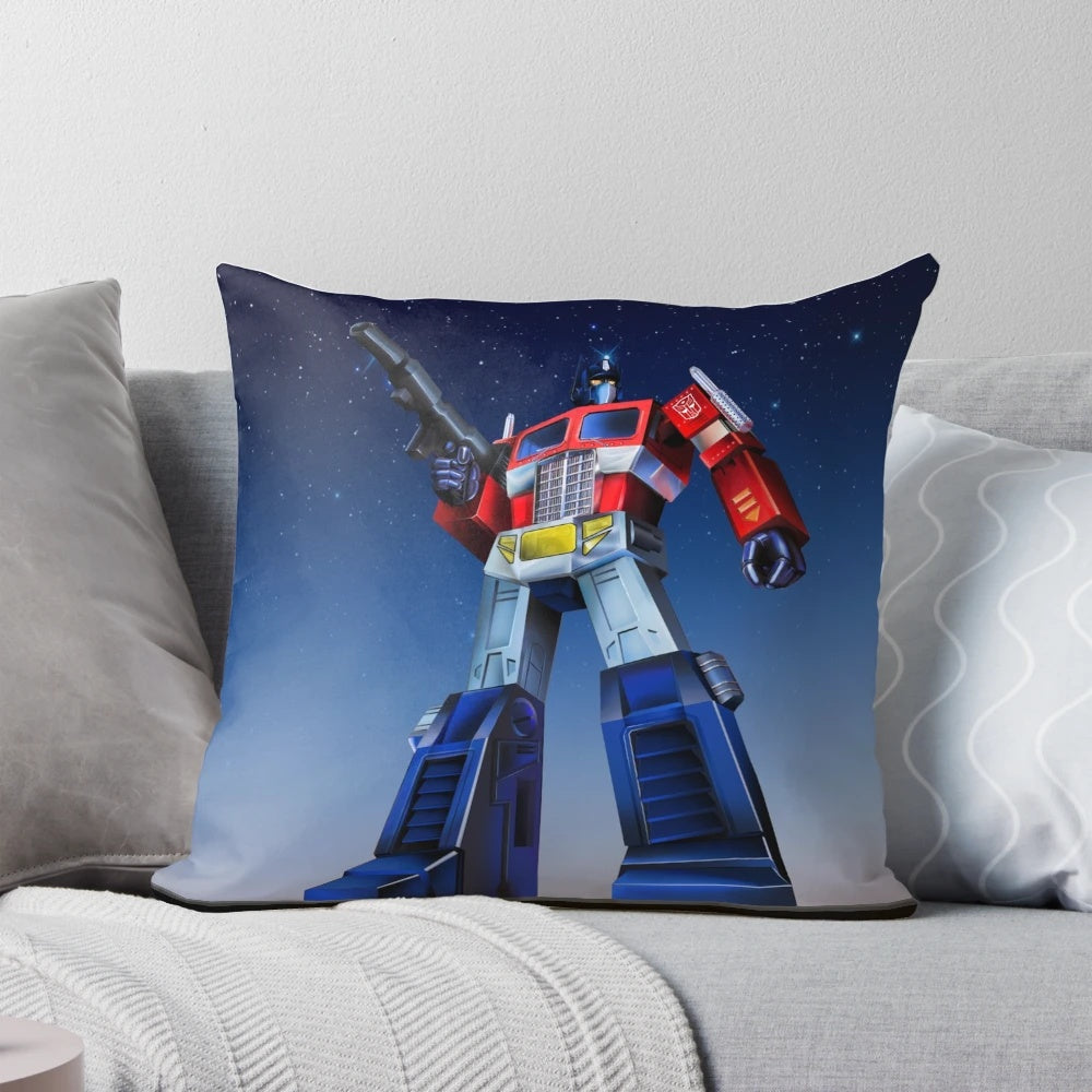 Decorative Optimus Prime-themed pillow from the Transformers franchise