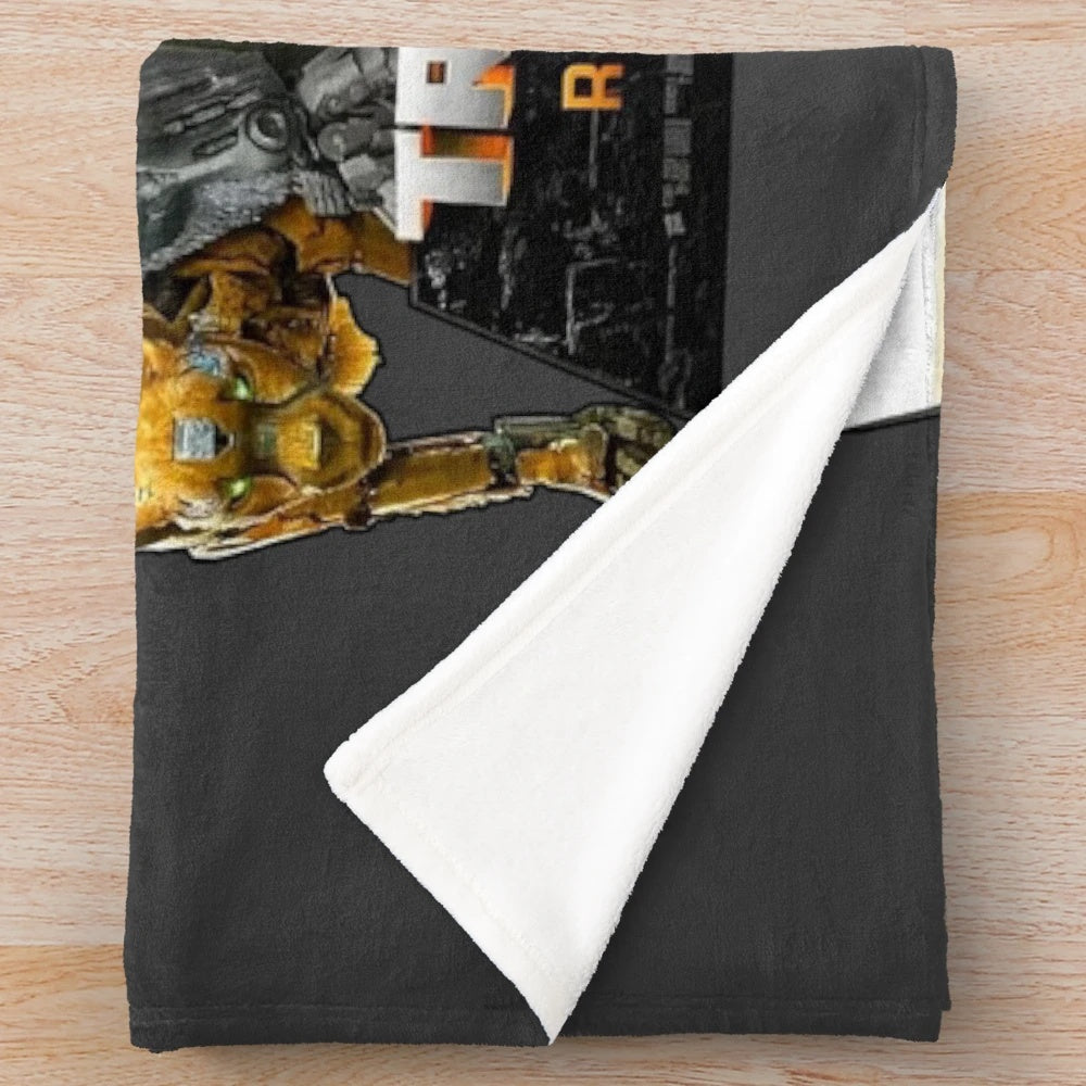 Transformers inspired plush blanket featuring Autobots and Decepticons