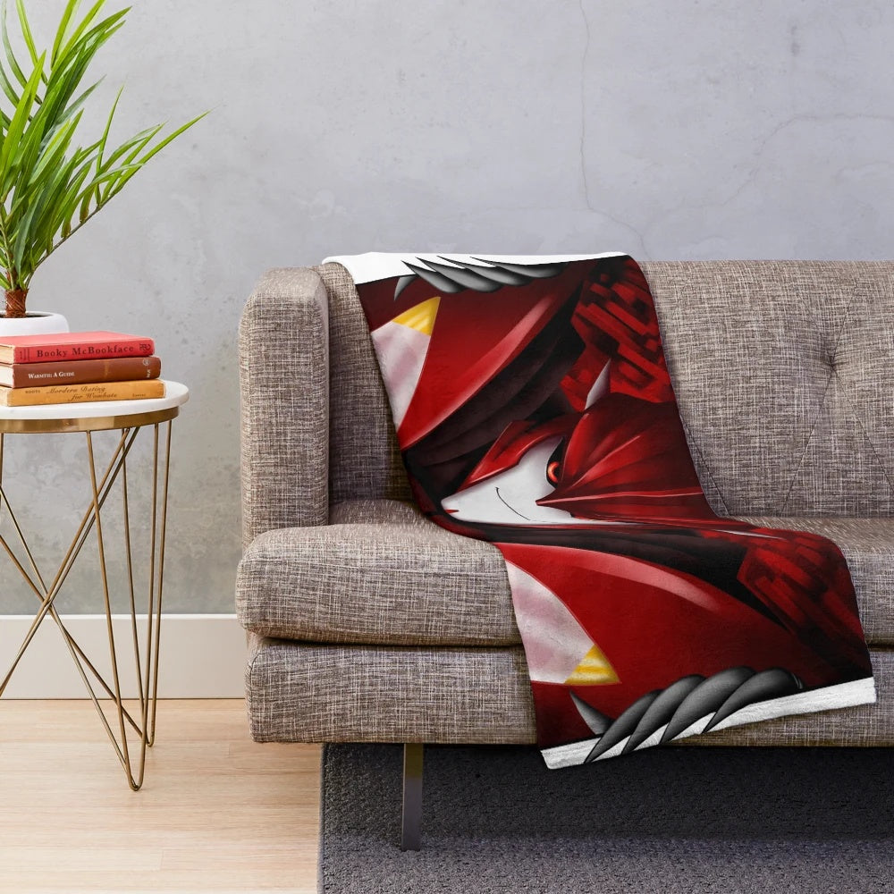 Transformers-inspired plush blanket featuring Knockout's robot design