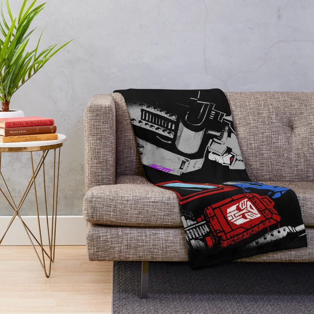 Transformers Plush Blanket with Optimus Prime and Megatron
