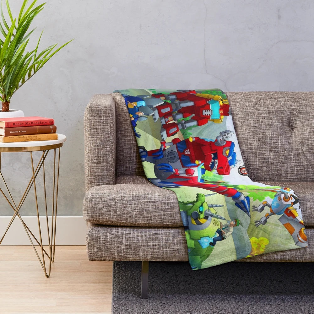 Transformers-inspired Rescue Bots Academy plush blanket