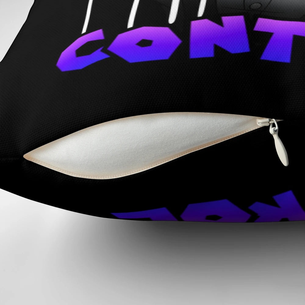 Transparent Creative Control (Mr. Puzzles) Pillow with SMG4 TV Head Glitch Design