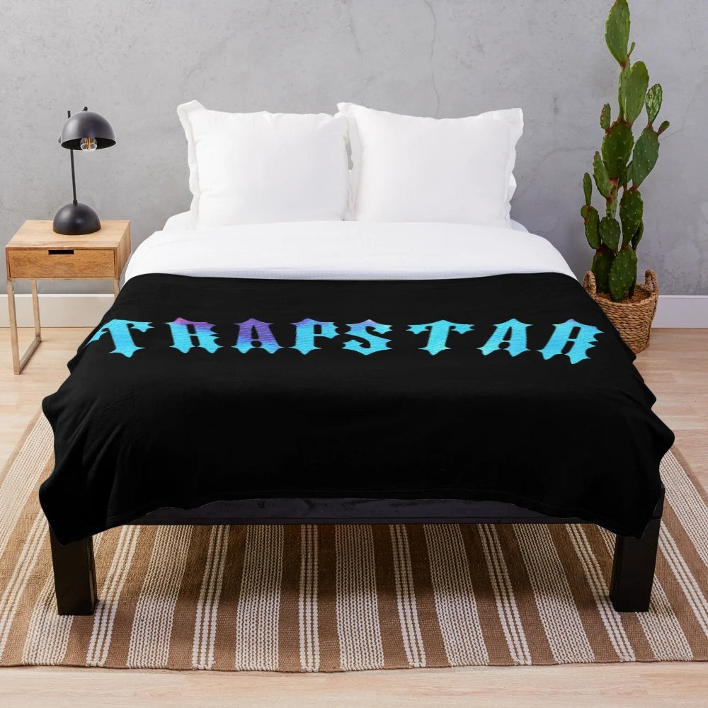 Trapstar London logo design plush blanket for home decor