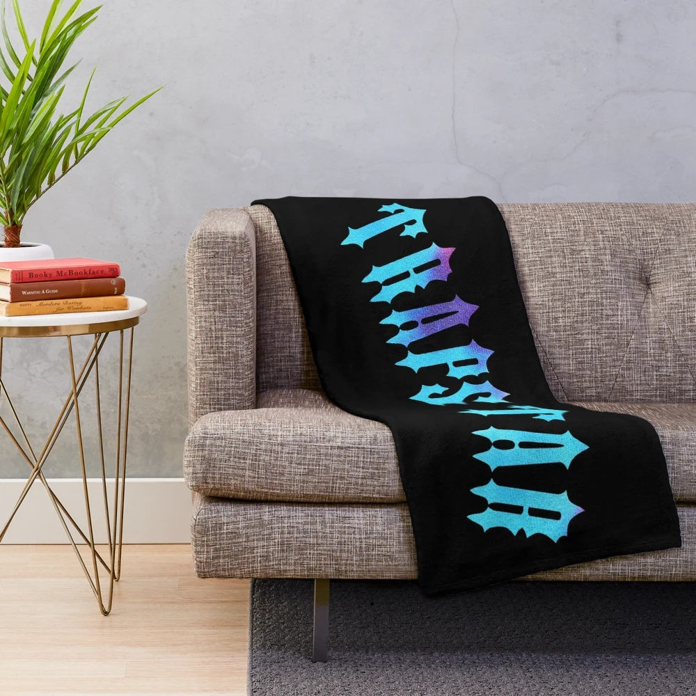 Trapstar London logo design plush blanket for home decor