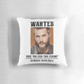 Decorative throw pillow featuring actor Travis Fimmel as Ragnar Lothbrok from the TV series Vikings
