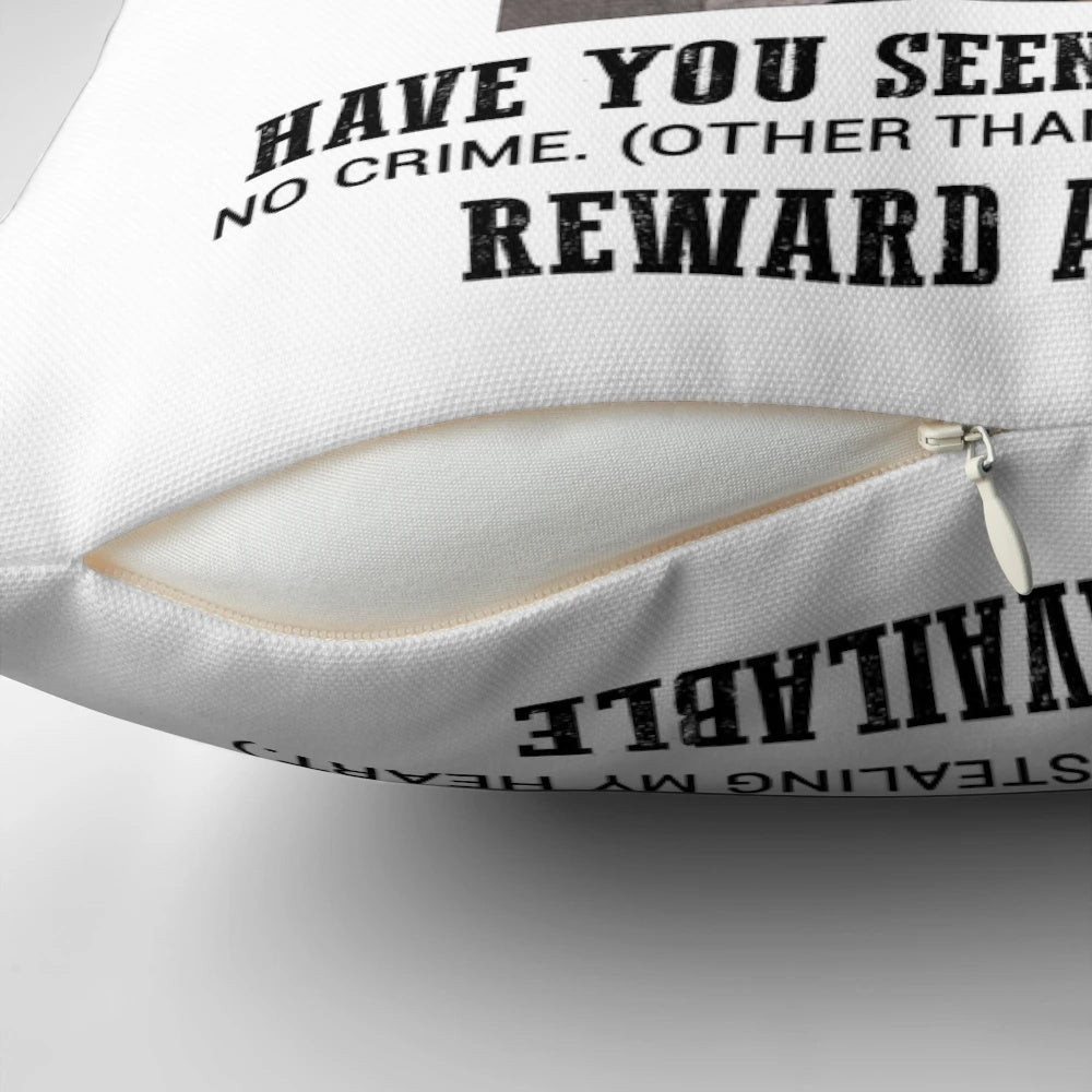 Decorative throw pillow featuring actor Travis Fimmel as Ragnar Lothbrok from the TV series Vikings
